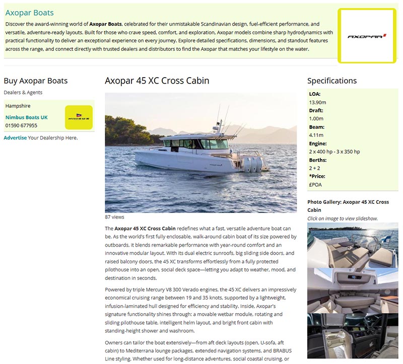 New Boat Listing