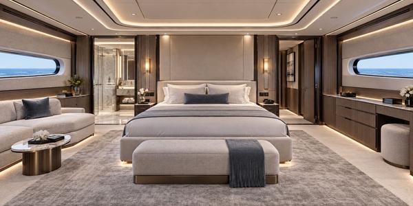 55m Super Yacht Cabin