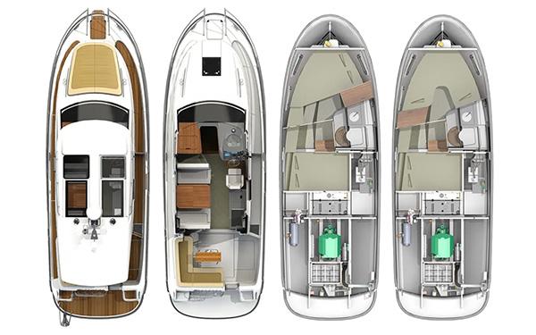 Nimbus 305 Coupe Layout