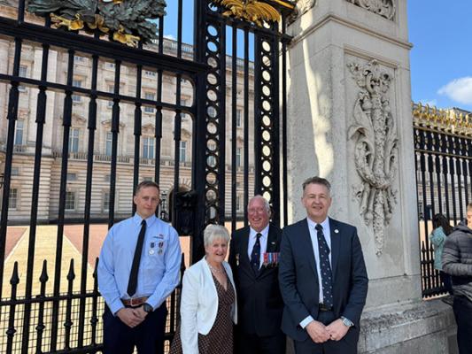 Four RNLI representatives visit Buckingham Palace for Queen Elizabeth II centenary